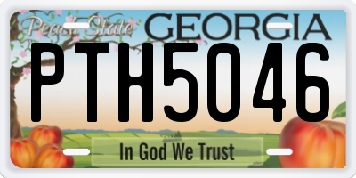 GA license plate PTH5046