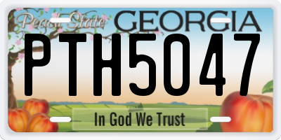 GA license plate PTH5047
