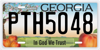 GA license plate PTH5048