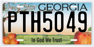 GA license plate PTH5049
