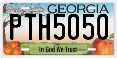GA license plate PTH5050