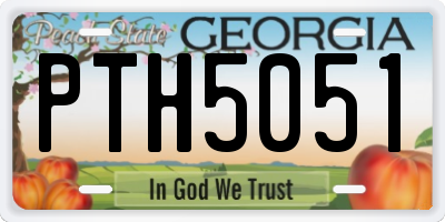 GA license plate PTH5051