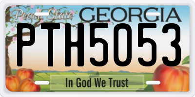 GA license plate PTH5053