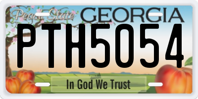 GA license plate PTH5054