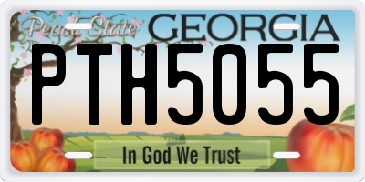 GA license plate PTH5055