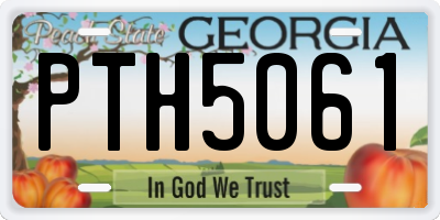 GA license plate PTH5061