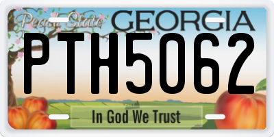 GA license plate PTH5062