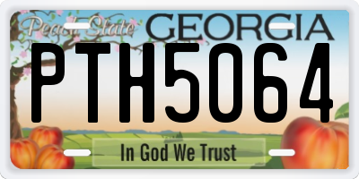 GA license plate PTH5064