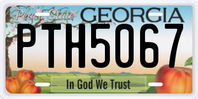 GA license plate PTH5067