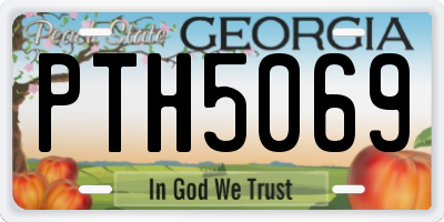 GA license plate PTH5069