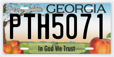 GA license plate PTH5071
