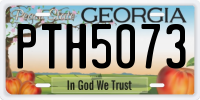 GA license plate PTH5073