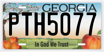 GA license plate PTH5077