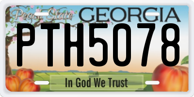 GA license plate PTH5078