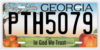 GA license plate PTH5079