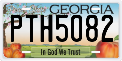 GA license plate PTH5082