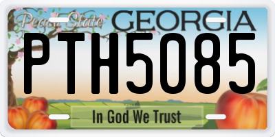 GA license plate PTH5085
