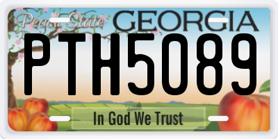 GA license plate PTH5089