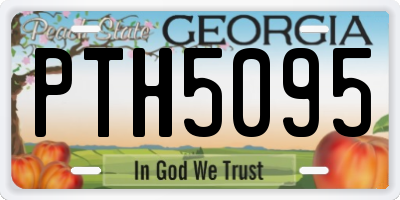 GA license plate PTH5095