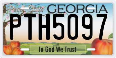GA license plate PTH5097