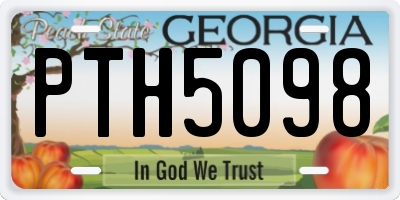 GA license plate PTH5098