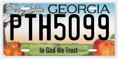 GA license plate PTH5099