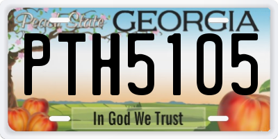 GA license plate PTH5105
