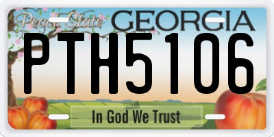 GA license plate PTH5106