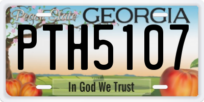 GA license plate PTH5107