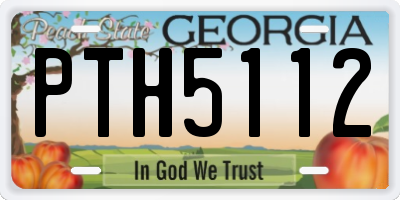 GA license plate PTH5112