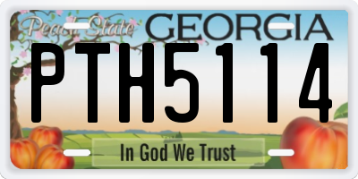 GA license plate PTH5114