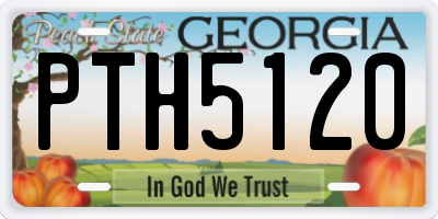 GA license plate PTH5120