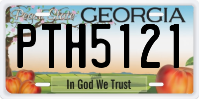 GA license plate PTH5121