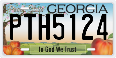 GA license plate PTH5124