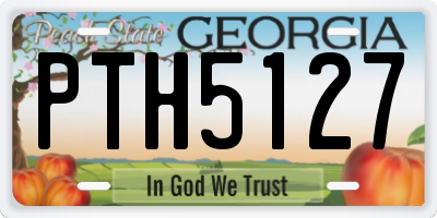 GA license plate PTH5127