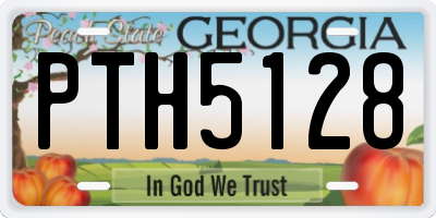 GA license plate PTH5128