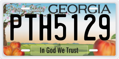 GA license plate PTH5129