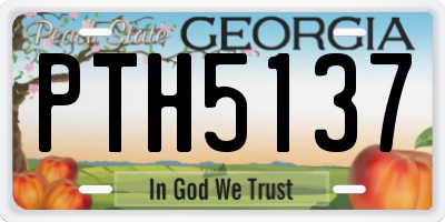 GA license plate PTH5137