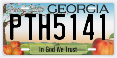 GA license plate PTH5141