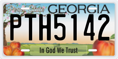 GA license plate PTH5142