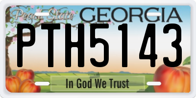 GA license plate PTH5143