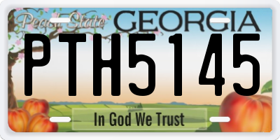 GA license plate PTH5145