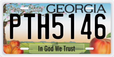GA license plate PTH5146