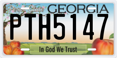 GA license plate PTH5147