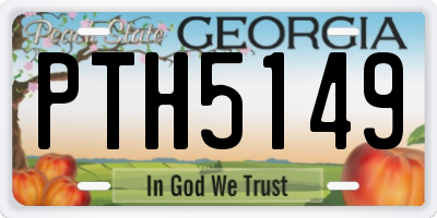 GA license plate PTH5149