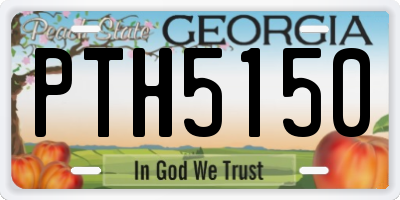 GA license plate PTH5150