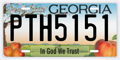 GA license plate PTH5151