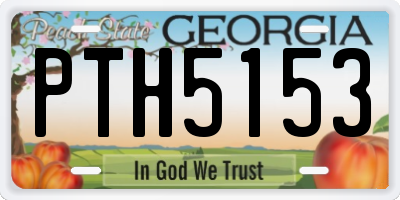 GA license plate PTH5153