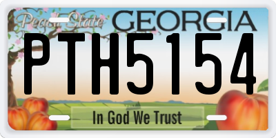 GA license plate PTH5154