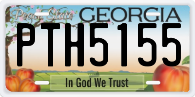 GA license plate PTH5155
